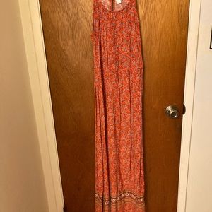 2 for $5: Old Navy Orange Floral Maxi Dress xs